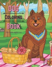 Dog Coloring Book For Kids Ages 4-8