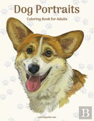 Dog Portraits Coloring Book For Adults