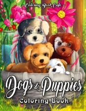 Dogs And Puppies Coloring Book