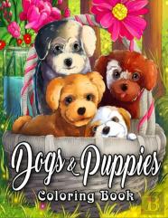 Dogs And Puppies Coloring Book