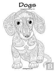 Dogs Coloring Book For Grown-Ups 1 & 2