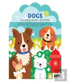 Dogs Coloring Book + Stickers