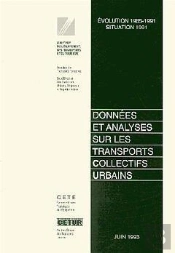 Donnees Analyses Sur Les Transports Collectifs Urbains Evolution 1985 1991situation 1991