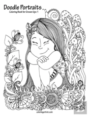 Doodle Portraits Coloring Book For Grown