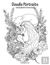 Doodle Portraits Coloring Book For Grown