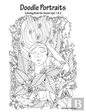 Doodle Portraits Coloring Book For Grown