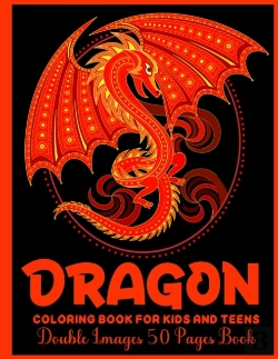 Bertrand.pt - Dragon Coloring Book For Kids And Teens Double Images 50 Pages Book