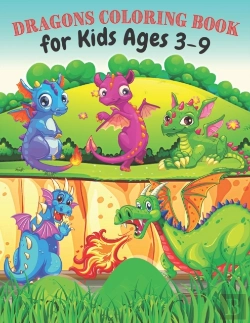 Bertrand.pt - Dragons Coloring Book For Kids Ages 3-9