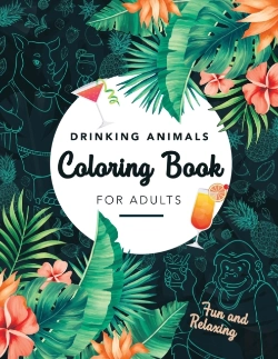 Bertrand.pt - Drinking Animals Coloring Book For Adults