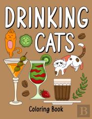 Drinking Cats Coloring Book