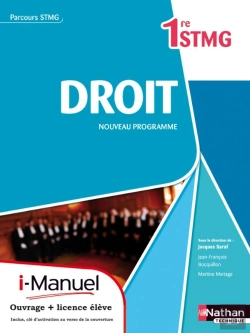 Bertrand.pt - Droit 1ere Stmg (Parcours Stmg) Licence Numerique Eleve I-Manuel+Ouvrage Papier