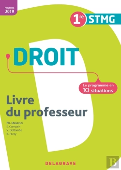 Bertrand.pt - Droit 1re Stmg 2019 - Pochette - Livre Du Professeur