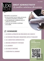 Droit Administratif ; La Procédure Contentieuse Administrative