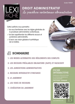 Bertrand.pt - Droit Administratif ; La Procédure Contentieuse Administrative