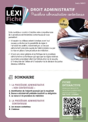 Droit Administratif: Procédure Administrative Contentieuse