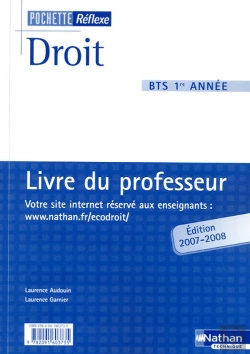 Bertrand.pt - Droit ; Bts 1ère Année ; Livre Du Professeur (Édition 2007)