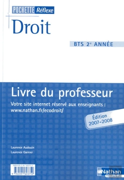 Bertrand.pt - Droit ; Bts 2e Année ; Livre Du Professeur (Édition 2007)