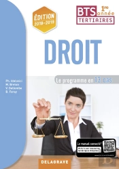 Droit ; Bts Tertiaires 1re Année ; Le Programme En 13 Cas ; Pochette Élève (Édition 2018/2019)