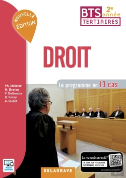 Bertrand.pt - Droit ; Bts Tertiaires 2e Année ; Pochette Élève ; Le Programme En 13 Cas (Édition 2017)