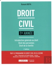 Droit Civil 1re Annee-2eme Edition - Introduction Generale Au Droit - Droit Des Personnes - Droit De