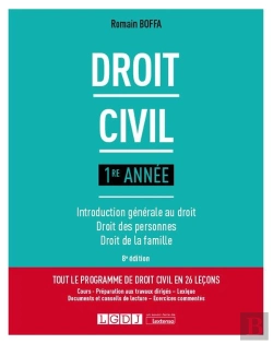 Bertrand.pt - Droit Civil 1re Année : Introduction Générale Au Droit - Droit Des Personnes - Droit De La Famille (8e Édition)