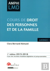 Droit Civil - Les Personnes - La Famille 2015-2016