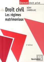 Droit Civil ; Les Régimes Matrimoniaux
