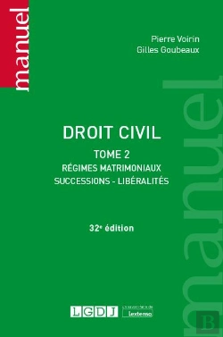 Bertrand.pt - Droit Civil Tome 2, 32eme Edition - Regimes Matrimoniaux, Successions, Liberalites