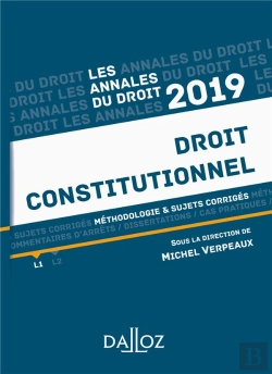 Bertrand.pt - Droit Constitutionnel 2019. Methodologie & Sujets Corriges