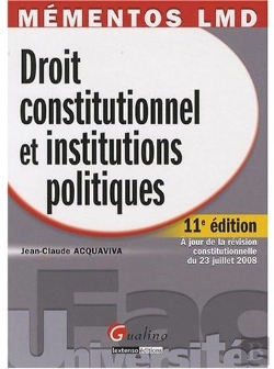 Bertrand.pt - Droit Constitutionnel Et Institutions Politiques (11e Édition)