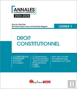 Bertrand.pt - Droit Constitutionnel - L1 : 3 Copies Réelles D'Étudiants Annotées Et Corrigées-11 Dissertations-10 Commentaires-8 Cas Pratiques-5 Qrc-1 Qcm. Des Conseils De Méthodologie Appliquées Aux Sujets (8e Édi