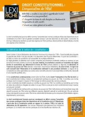 Droit Constitutionnel ; L'Organisation De L'Etat