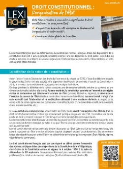 Bertrand.pt - Droit Constitutionnel ; L'Organisation De L'Etat