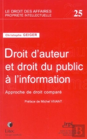 Droit D'Auteur Et Droit Du Public A L'Information