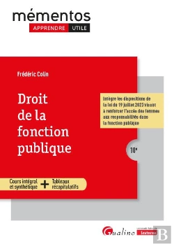 Bertrand.pt - Droit De La Fonction Publique, 10eme Edition - Toutes Les Regles En Matiere De Deontologie Et De Dro