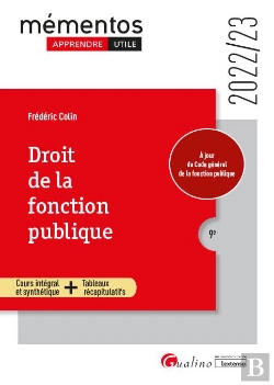 Bertrand.pt - Droit De La Fonction Publique, 9eme Edition - Toutes Les Regles En Matiere De Deontologie Et De Droi