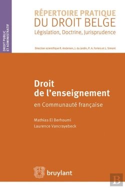 Bertrand.pt - Droit De L'Enseignement En Communauté Française