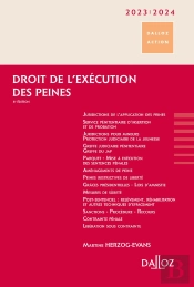 Droit De L'Exécution Des Peines (Édition 2021/2022)