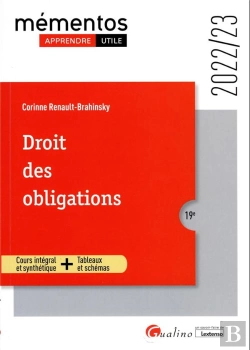 Bertrand.pt - Droit Des Obligations, 19eme Edition - Un Cours Complet Et Presentant Les Regles Applicables En 2022