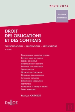 Bertrand.pt - Droit Des Obligations Et Des Contrats : Consolidations ; Innovations ; Perspectives (Édition 2023/2024)