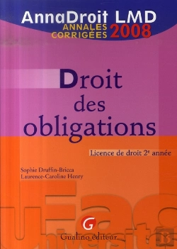 Bertrand.pt - Droit Des Obligations ; Licence De Droit 2e Année (Édition 2008)
