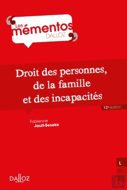 Bertrand.pt - Droit Des Personnes, De La Famille Et Des Incapacites. 12e Ed.