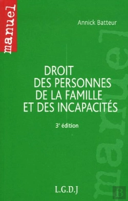 Bertrand.pt - Droit Des Personnes, De La Famille Et Des Incapacités