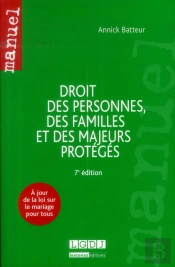 Droit Des Personnes, Des Familles Et Des Majeurs Proteges, 7eme Edition