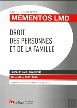 Bertrand.pt - Droit Des Personnes Et De La Famille 16eme Edition