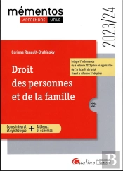 Droit Des Personnes Et De La Famille, 22eme Edition - Cours Integral Et Synthetique - Outils Pedagog