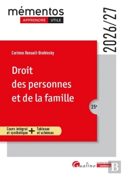 Bertrand.pt - Droit Des Personnes Et De La Famille (Édition 2026/2027)