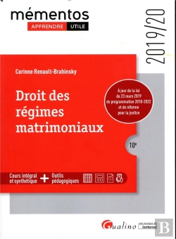 Bertrand.pt - Droit Des Regimes Matrimoniaux - 10eme Edition - 2019 - Le Couple Marie - Les Partenaires Pacses