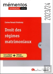 Droit Des Regimes Matrimoniaux, 14eme Edition - Cours Integral Et Synthetique - Outils Pedagogiques