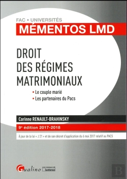 Bertrand.pt - Droit Des Regimes Matrimoniaux 9eme Edition